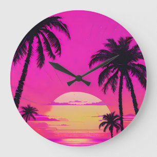 Reloj Redondo Grande Abstract Tunnel Perspective with Two Figures