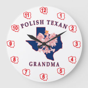 Reloj Redondo Grande Abuela texana polaca