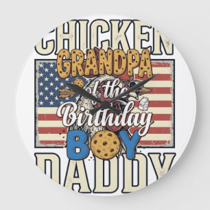 Reloj Redondo Grande Abuelo del Niño de Cumpleaños Galleta Leche Camisa