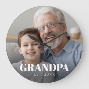 Reloj Redondo Grande Abuelo Estableció el Día de los Abuelos
