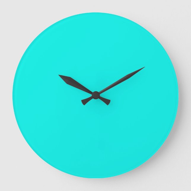 Reloj Redondo Grande Aca fluorescente Verde azulada azul turquesa perso (Anverso)