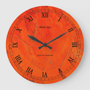 Reloj Redondo Grande Acabado Falso Adobe Sun