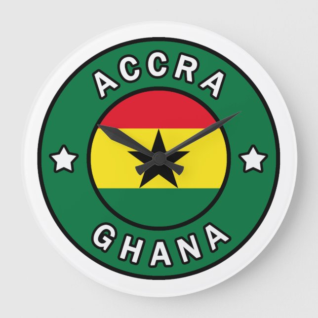 Reloj Redondo Grande Accra Ghana (Anverso)