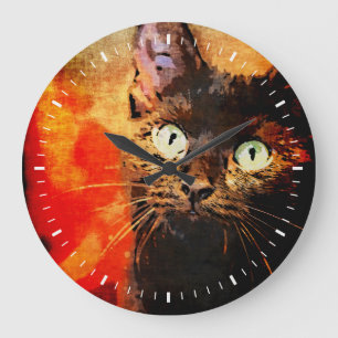 RELOJ REDONDO GRANDE ACEITUNA QUE MIRA PARA ARRIBA