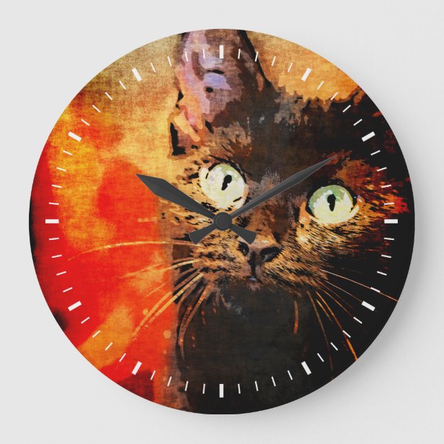 RELOJ REDONDO GRANDE ACEITUNA QUE MIRA PARA ARRIBA (Anverso)