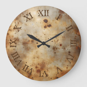 Reloj Redondo Grande acero corroído