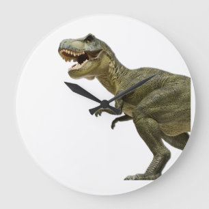 Reloj Redondo Grande Acrílico Wanduhren T-Rex dinosaurio cuarto del