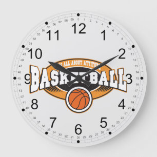 Reloj Redondo Grande Actitud del baloncesto