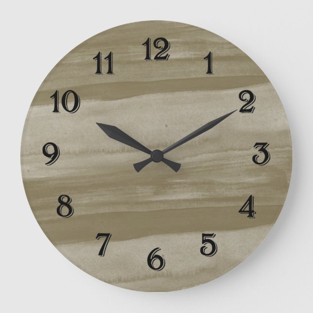 Reloj Redondo Grande Acuarela Dorada (Anverso)