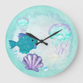 Reloj Redondo Grande Acuario de Whimsey 2 Arte Popular