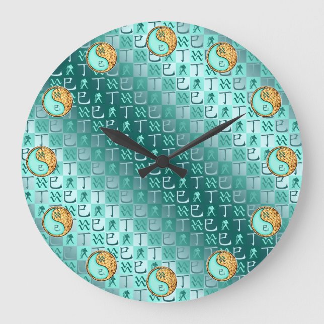 Reloj Redondo Grande Acuario & Serpiente de Fuego (Anverso)