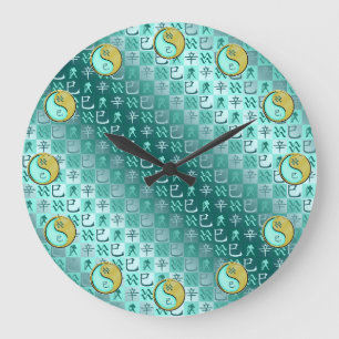 Reloj Redondo Grande Acuario & Serpiente de Metal
