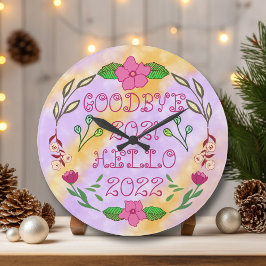 RELOJ REDONDO GRANDE ADIÓS 20XX HOLA 20XX