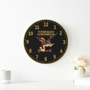 Reloj Redondo Grande Adiós Cuntaroos Humor Divertido Sarcástico Retro