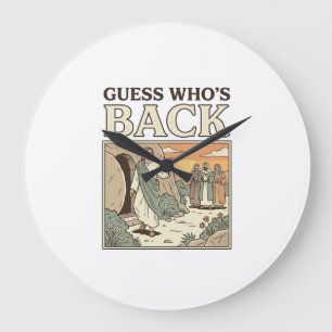Reloj Redondo Grande Adivina Quién Ha Vuelto Humor Resurrección Diseño