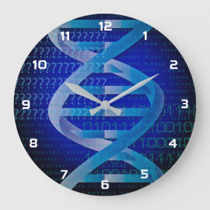 Reloj Redondo Grande ADN ID Ciencia Azul