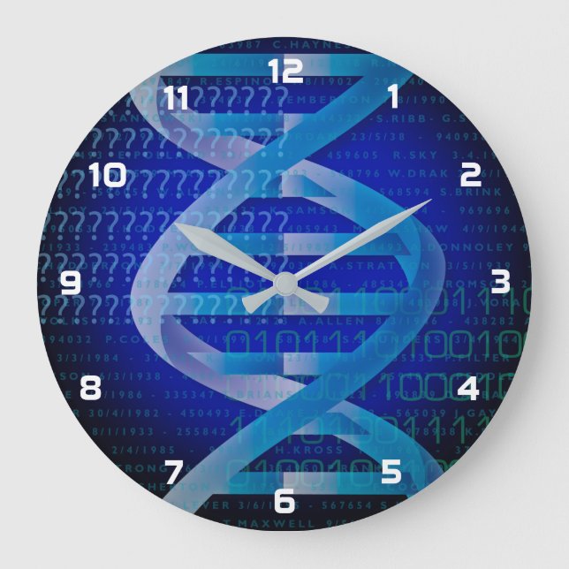 Reloj Redondo Grande ADN ID Ciencia Azul (Anverso)