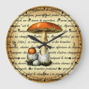 Reloj Redondo Grande Adolphe Millot ~ Champignons-pour tous-fijo ~ Sq