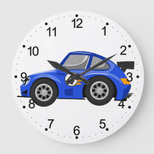 Reloj Redondo Grande Adorable Blue Rance car - Elegir color de fondo