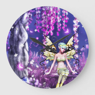 Reloj Redondo Grande Adorable Fairy