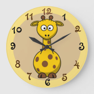 Reloj Redondo Grande Adorable y Dulce para la Fiesta de Bebé Jirafa