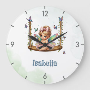 Reloj Redondo Grande Adorables niños hadas
