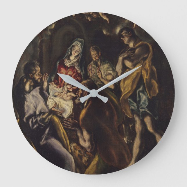 Reloj Redondo Grande Adoration of the Shepherds (Anverso)