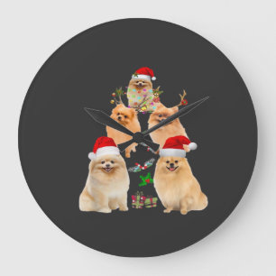 Reloj Redondo Grande Adorno divertido para árbol de Navidad con disfraz