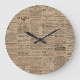 Reloj Redondo Grande Ads of the Past, NY 1856 Wall Clock