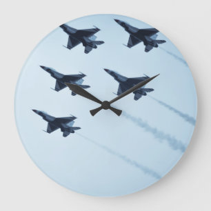 Reloj Redondo Grande Aeródromo F-16 de Thunderbirds