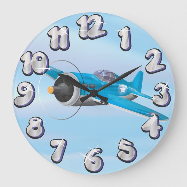 Reloj Redondo Grande Aeronaves de combate Segunda Guerra Mundial (Anverso)