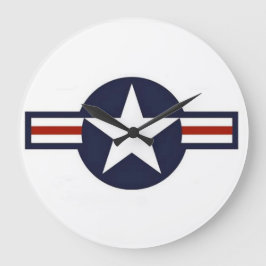 Reloj Redondo Grande Aeronaves de la Fuerza Aérea de la Segunda Guerra 