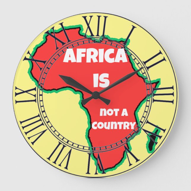 Reloj Redondo Grande África no es un país (Anverso)