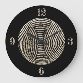 Reloj Redondo Grande African Shield Clock