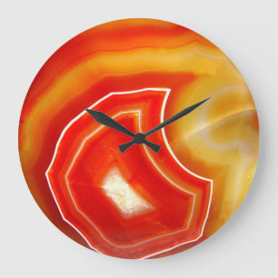 Reloj Redondo Grande Agate Naranja caído