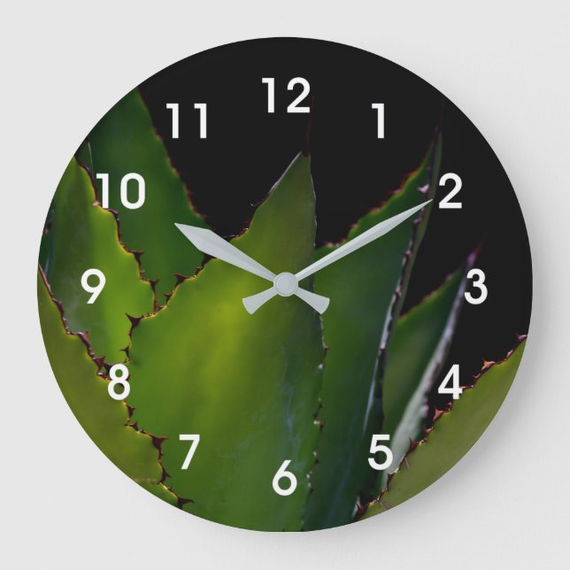 Reloj Redondo Grande Agave glow (Anverso)
