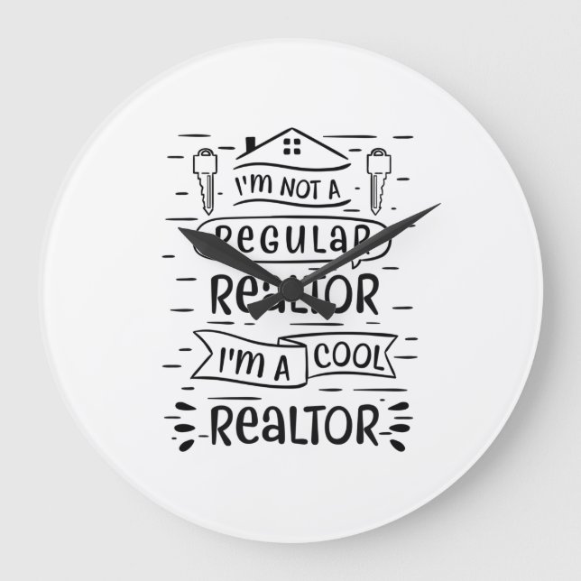 Reloj Redondo Grande Agente inmobiliario (Anverso)