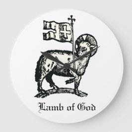 Reloj Redondo Grande Agnus Dei The Paschal Lamb of God Fine Art