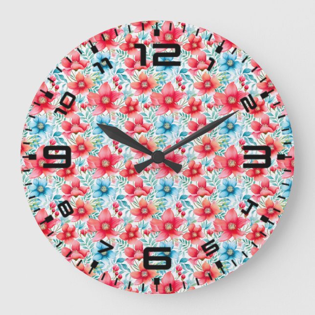 Reloj Redondo Grande Agradable Bouquet Ranya Pattern-65292 (Anverso)