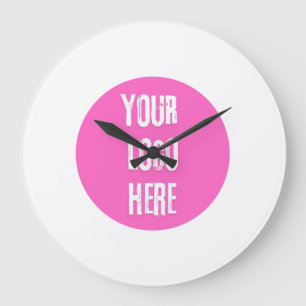 Reloj Redondo Grande Agregar logotipo personalizado aquí