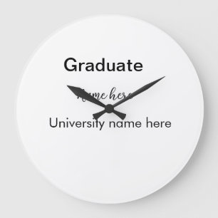 Reloj Redondo Grande agregar texto simple graduado agregar nombre escol