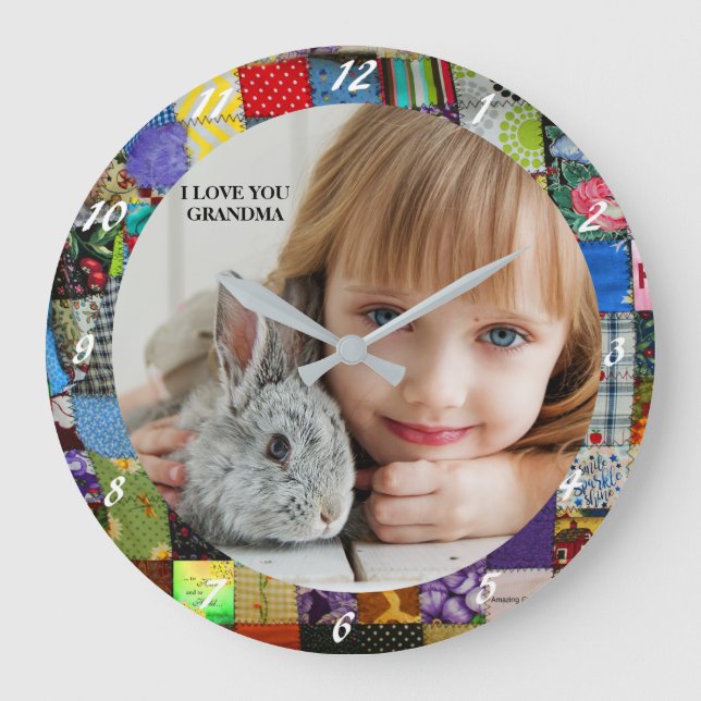 RELOJ REDONDO GRANDE AGREGAR TU FOTO  (Anverso)