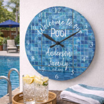 Agua de Piscina Azul Personalizada Bienvenidos a n