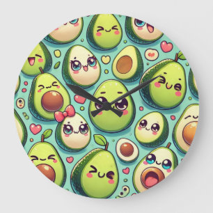 Reloj Redondo Grande Aguacates Adorables