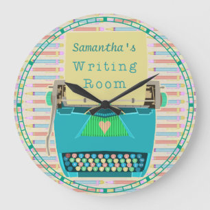 Reloj Redondo Grande Aguamarina personalizada sitio del autor de la