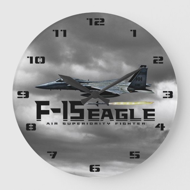 Reloj Redondo Grande Águila F-15 (Anverso)