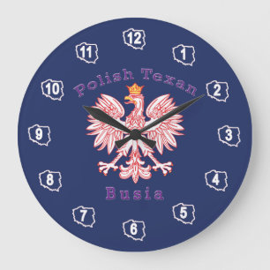 Reloj Redondo Grande Águila texana polaca Busia