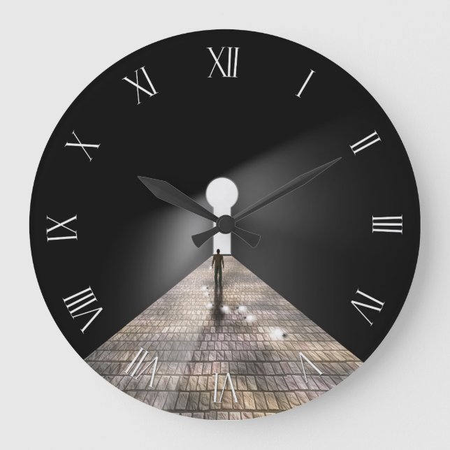 Reloj Redondo Grande Agujero clave en el espacio (Anverso)