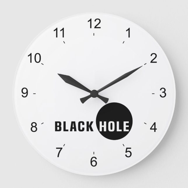 Reloj Redondo Grande Agujero negro (Anverso)