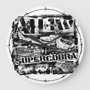 Reloj Redondo Grande AH-1 SuperCobra Large Clock Acrylic Wall Clock